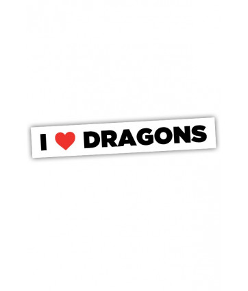 AUTOCOLLANT "I LOVE DRAGONS"