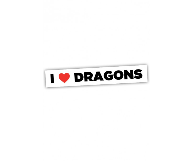 AUTOCOLLANT "I LOVE DRAGONS"
