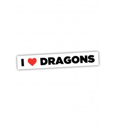 AUTOCOLLANT "I LOVE DRAGONS"