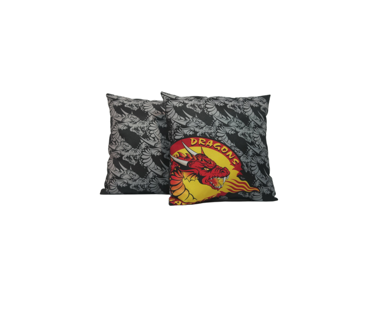 COUSSIN DES DRAGONS CATALANS NOIR ET GRIS