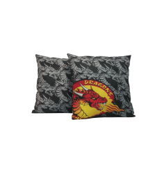 COUSSIN DES DRAGONS CATALANS NOIR ET GRIS