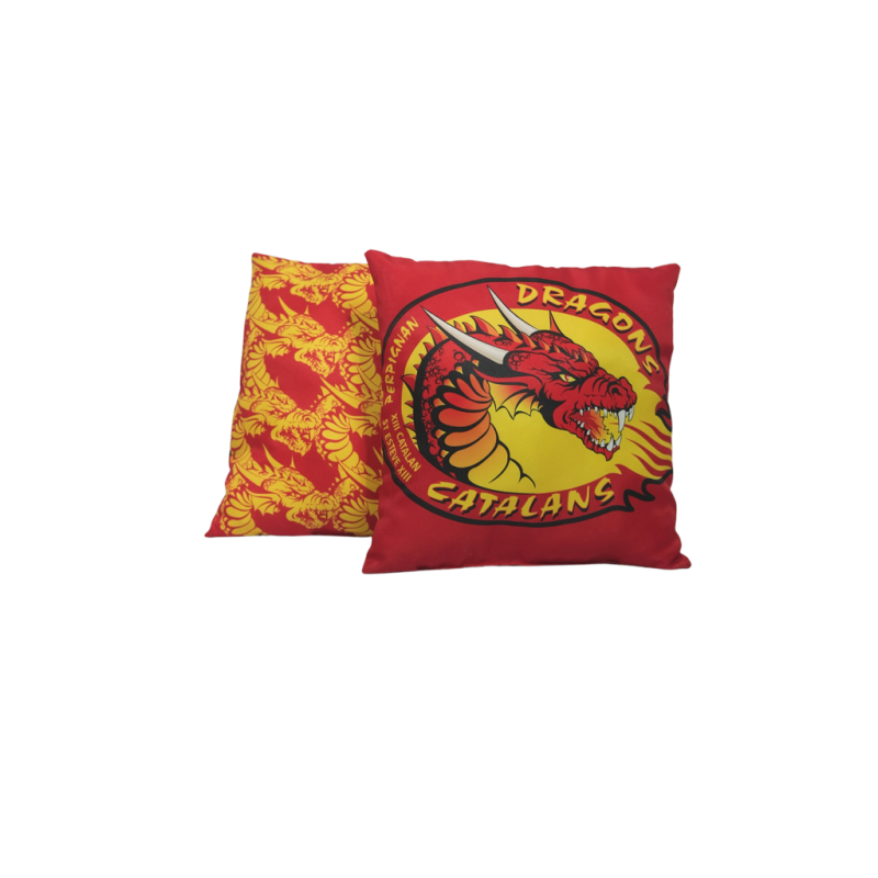 COUSSIN DES DRAGONS CATALANS ROUGE ET JAUNE