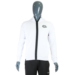 2023 ATHLEISURE Naxos sweat-shirt full zip à capuche pour homme blanc