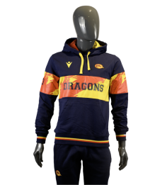 2024 HOODED SWEAT NAVY/YELLOW/RED