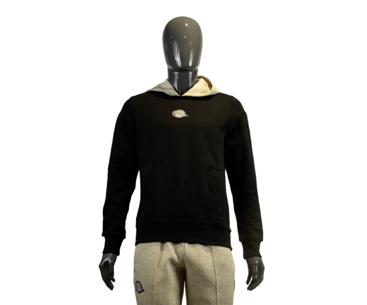 2024 ATHLEISURE SWEAT A CAPUCHE MAEINFIELD GRAY/BLACK