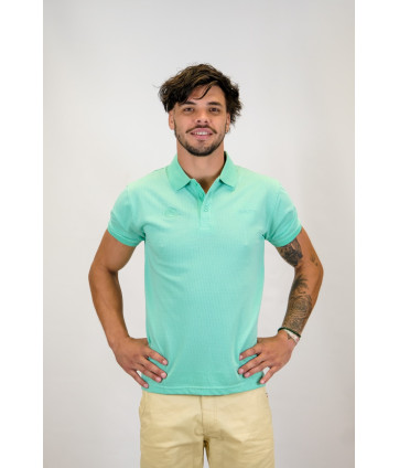 POLO JACQUARD PASTEL VERT