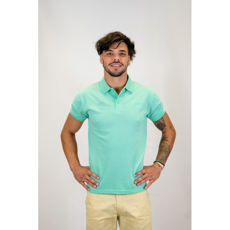 POLO JACQUARD PASTEL VERT