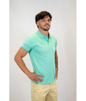 POLO JACQUARD PASTEL VERT