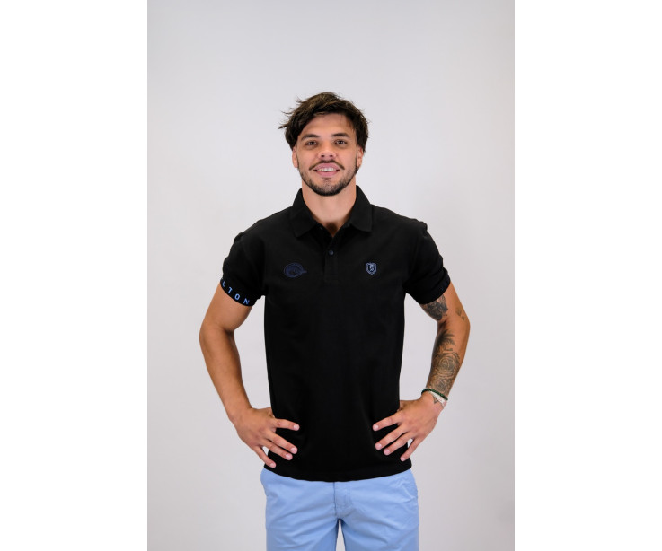 POLO BASIC PIQUÉ NOIR