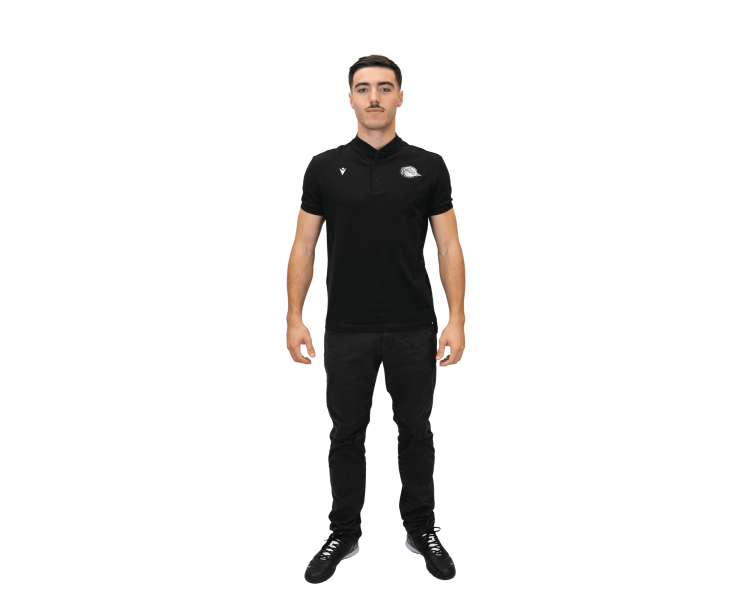 2026 ATH POLO NISIROS NOIR LOGO BLANC