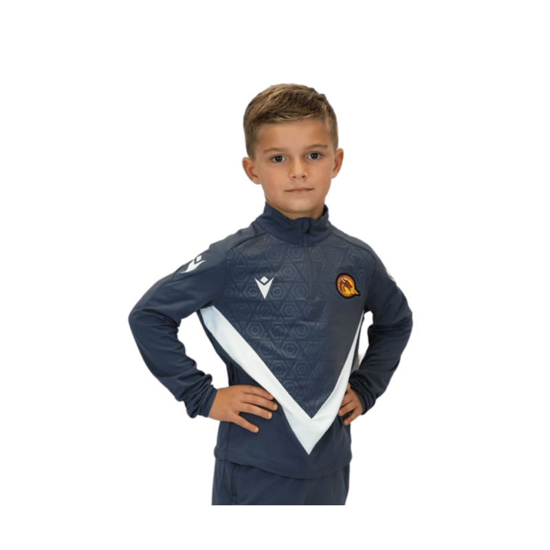 2026 1/4 ZIP JR YARUGA BLANC ET GRIS