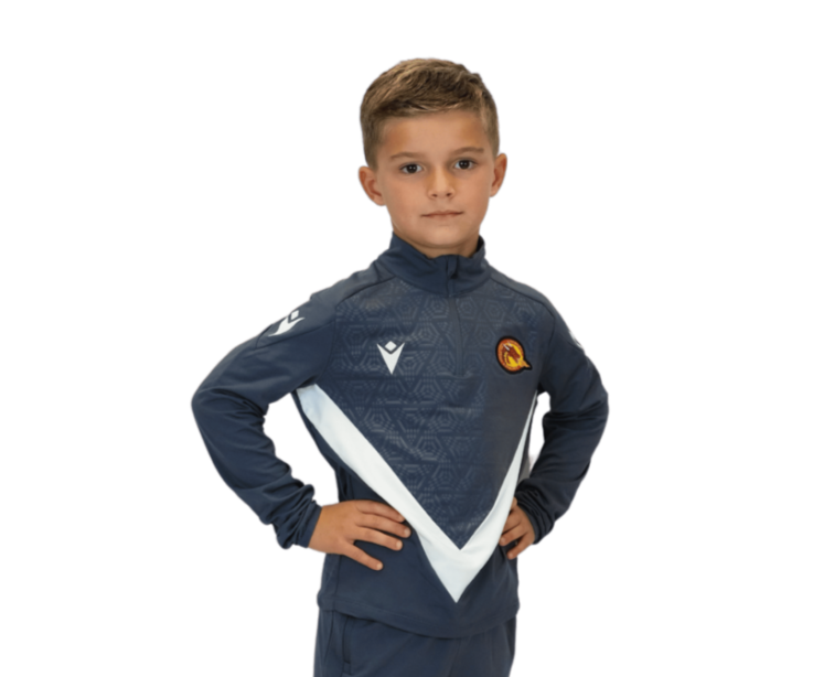 2026 1/4 ZIP JR YARUGA BLANC ET GRIS