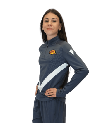 2026 1/4 ZIP JR YARUGA BLANC ET GRIS