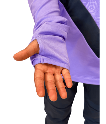 2026 1/4 ZIP JR YARUGA GRIS ET LILAS