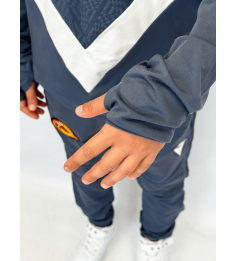 2026 1/4 ZIP JR YARUGA BLANC ET GRIS