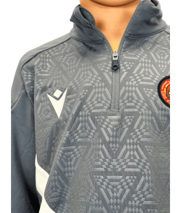 2026 1/4 ZIP JR YARUGA BLANC ET GRIS