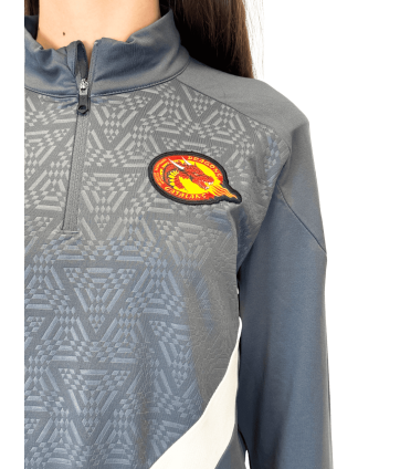 2026 1/4 ZIP JR YARUGA BLANC ET GRIS