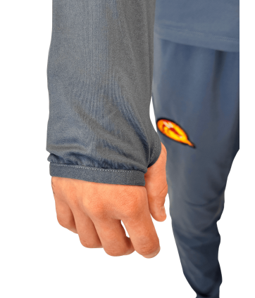 2026 1/4 ZIP JR YARUGA BLANC ET GRIS