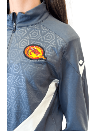 2026 1/4 ZIP JR YARUGA BLANC ET GRIS