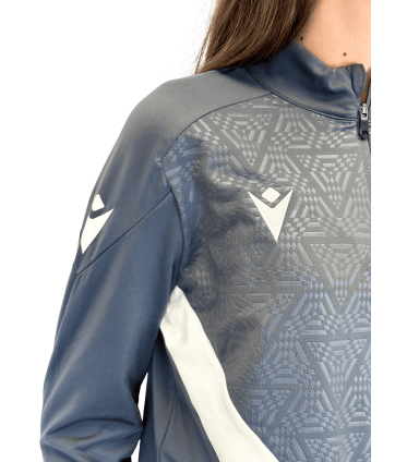 2026 1/4 ZIP JR YARUGA BLANC ET GRIS