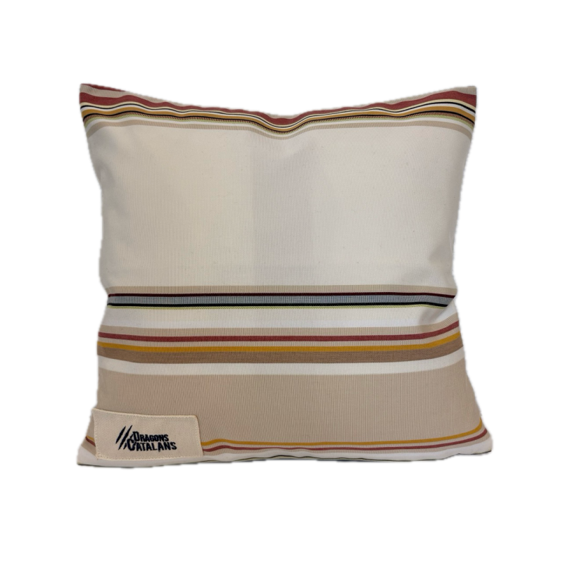 LES TOILES DU SOLEIL HOUSSE DE COUSSIN ACRYLIQUE ECRU