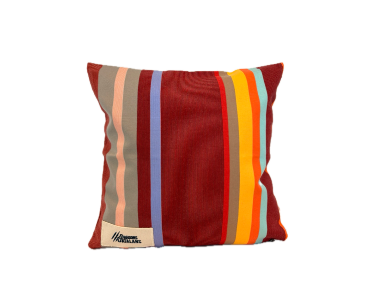 LES TOILES DU SOLEIL HOUSSE DE COUSSIN ACRYLIQUE ROUGE