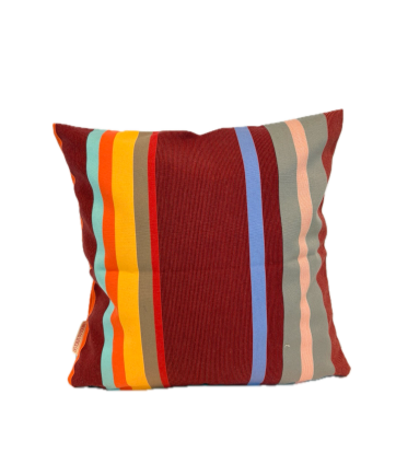 LES TOILES DU SOLEIL HOUSSE DE COUSSIN ACRYLIQUE ROUGE