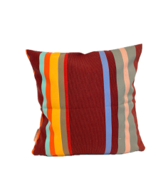LES TOILES DU SOLEIL HOUSSE DE COUSSIN ACRYLIQUE ROUGE