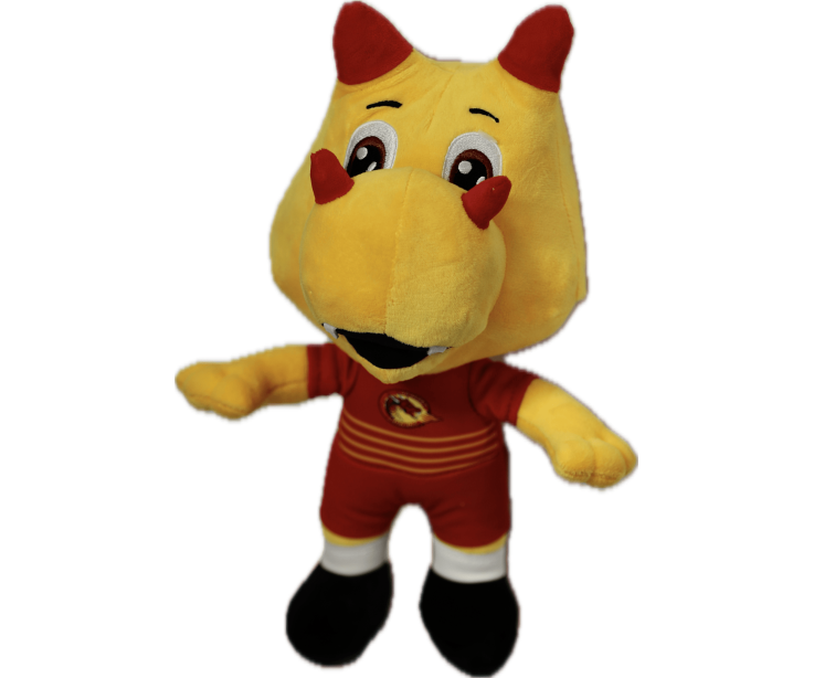 MASCOTTE JAUNE PELUCHE