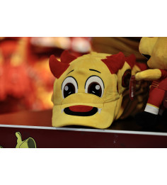 CASQUETTE PELUCHE DRAGONS JAUNE