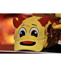 CASQUETTE PELUCHE DRAGONS JAUNE