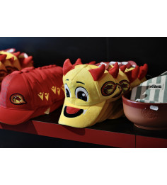 CASQUETTE PELUCHE DRAGONS JAUNE